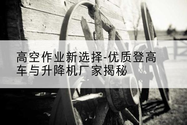 站前登高车厂家-高空作业新选择-优质登高车与升降机厂家揭秘