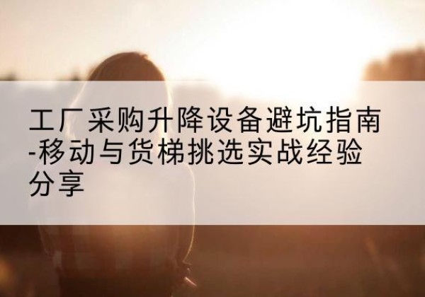 站前移动式升降机怎么选-工厂采购升降设备避坑指南-移动与货梯挑选实战经验分享