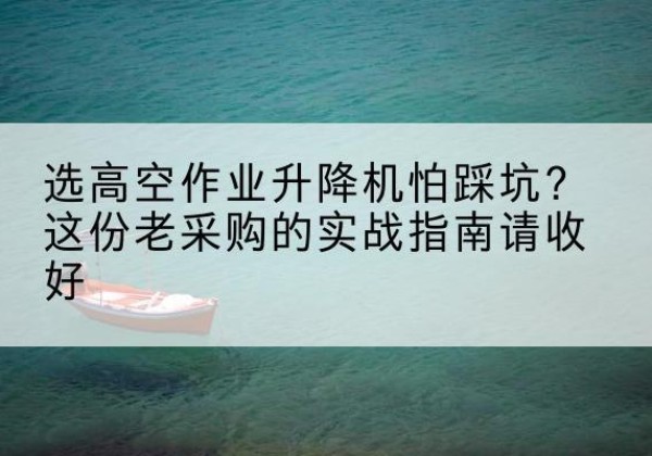 站前高空作业升降机厂家推荐-选高空作业升降机怕踩坑？这份老采购的实战指南请收好
