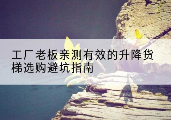 站前升降货梯怎么选-工厂老板亲测有效的升降货梯选购避坑指南